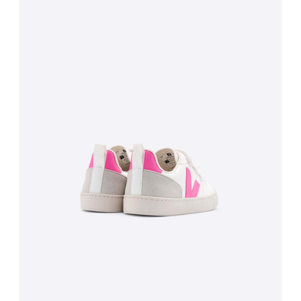 Veja V-10 CWL Kids' Shoes White/Pink | CA 786UZG